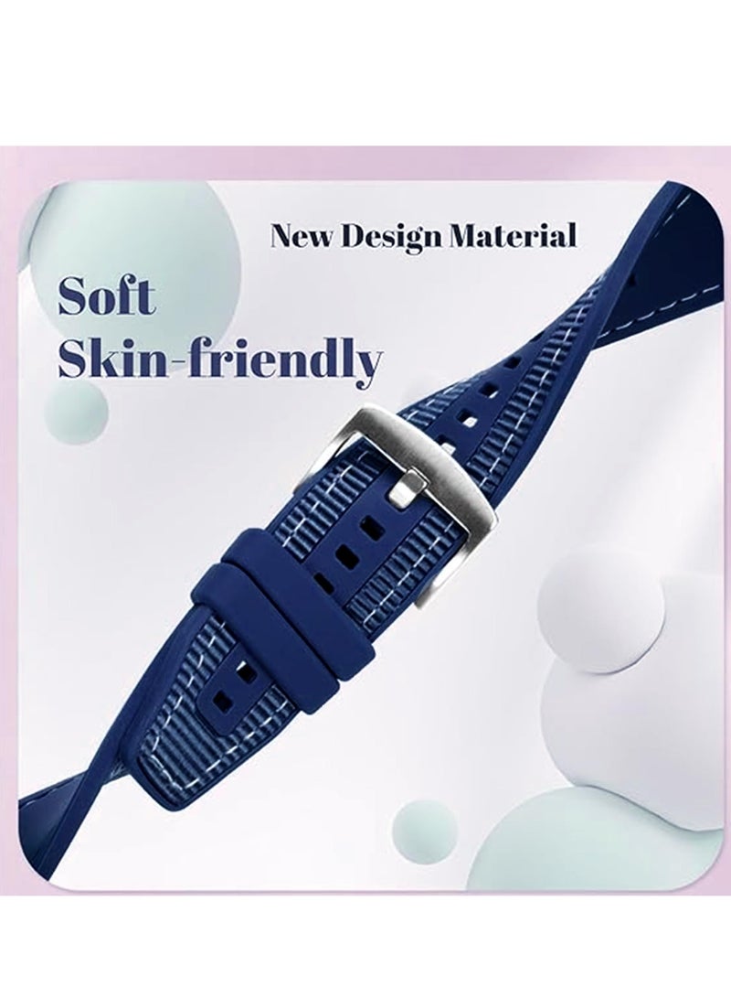 Compatible with Huawei Watch GT4 Replacement Wrist Band 22mm Replacement Nylon Braided Silicone Composite Watch Strap Compatible with Huawei Watch GT4/ GT3/ GT3 Pro 46mm  - Image 5