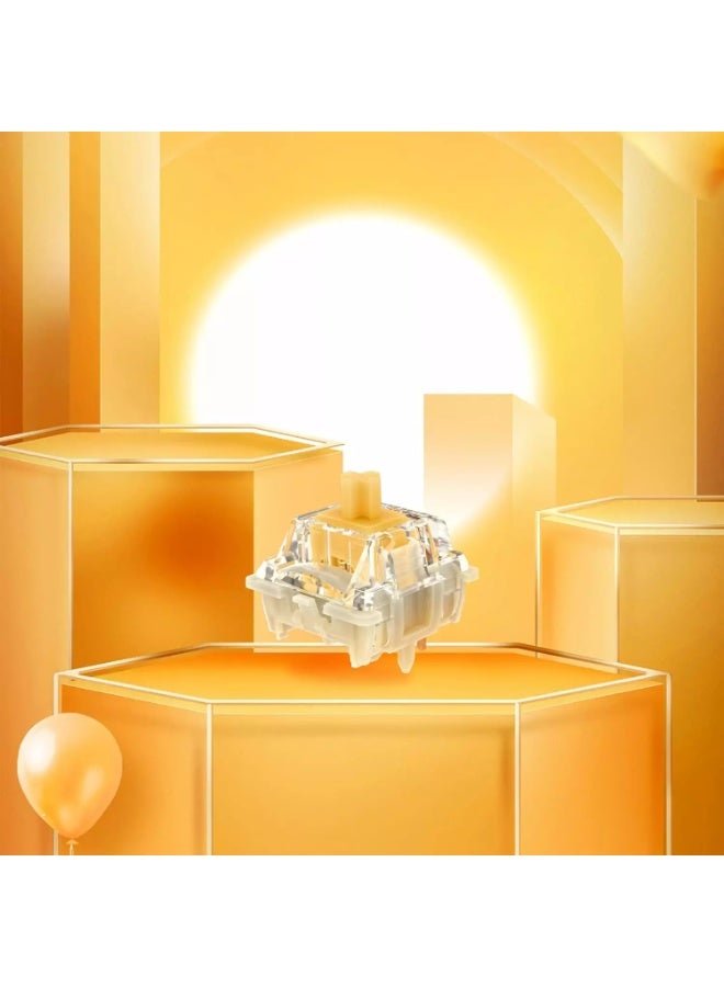 GATERON G Pro 3.0 Yellow Tactile Switches RGB Pre-lubed 5 pins for Gaming Mechanical Keyboard (Pack 35) - Image 2