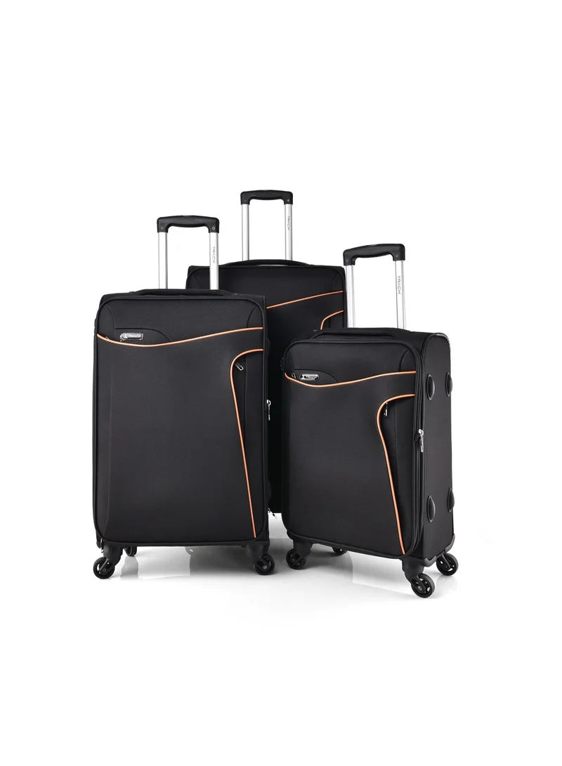 Track TRACK Luggage fabric set 3 pieces, 28/24/20 inch  Black