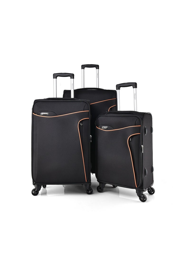 TRACK Luggage fabric set 3 pieces, 28/24/20 inch  Black - Image 1