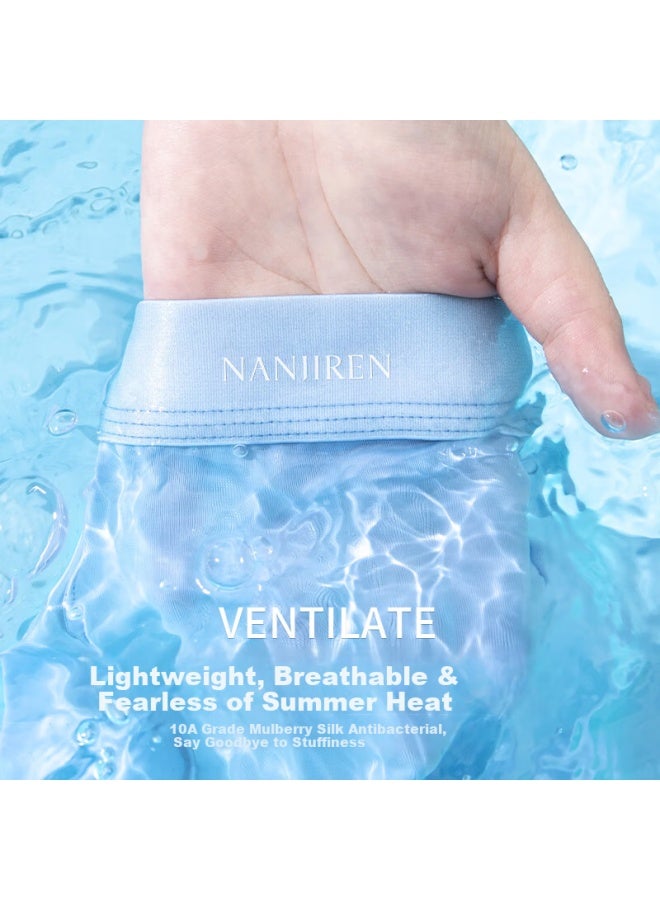 Nanjiren Men's Ice Silk Seamless Antibacterial Underwear 10a Men's Briefs Men's Boxer Shorts Men's Flat Angle Shorts Head New Style 6 Pieces L - Image 5