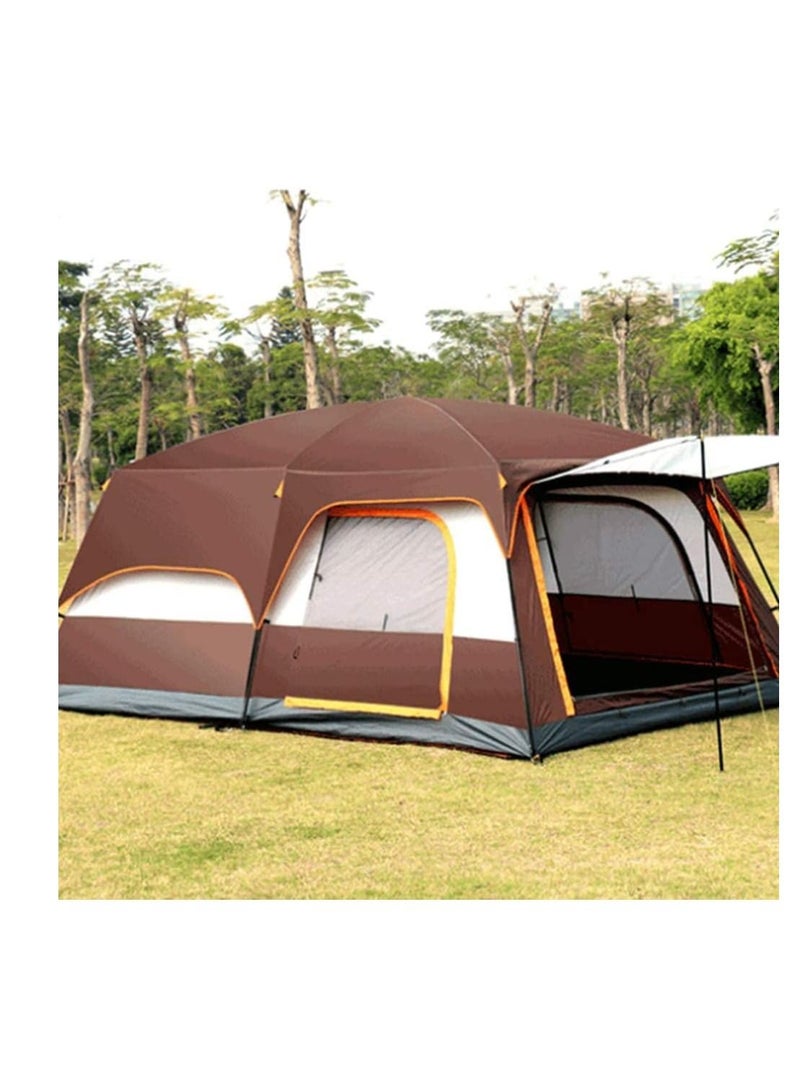 توبيز خيمة تخييم توبي مع 2 كابينة نوم داكنة جدًا تتسع لـ 5-12 شخصًا في الهواء الطلق خيمة عائلية مزدوجة الطبقة مقاومة للماء وخيمة شاطئ مقاومة للرياح خيمة قبة مأوى للشمس لحديقة المهرجانات - Image 2