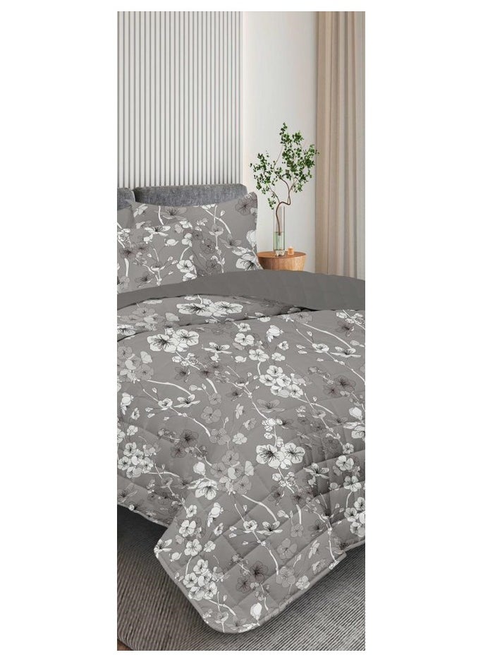 Red Rose A practical summer double bed sheet with a printed design to suit your room's decor, made of microfiber, measuring 230*250cm.  - Image 3