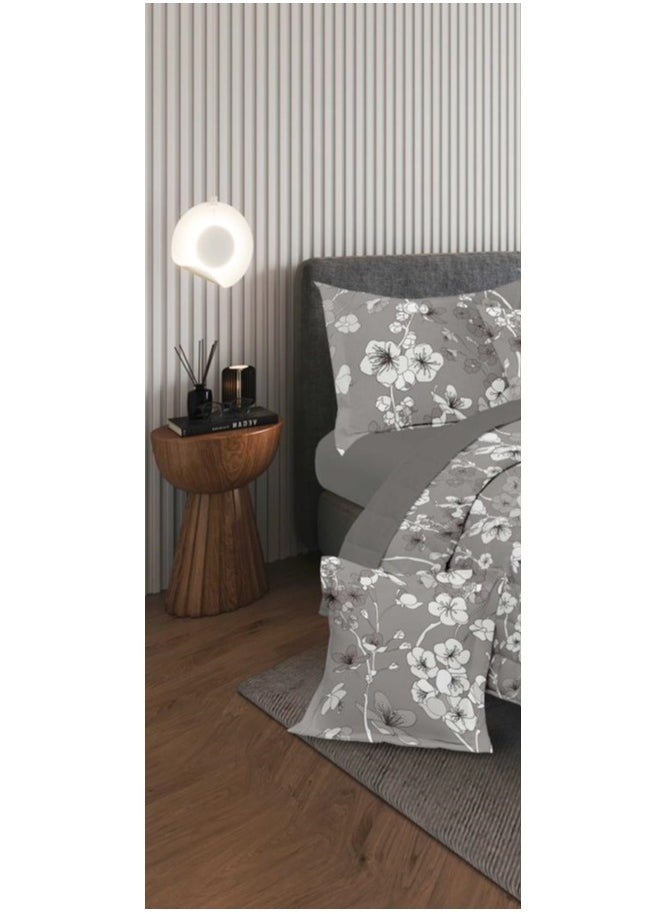 Red Rose A practical summer double bed sheet with a printed design to suit your room's decor, made of microfiber, measuring 230*250cm.  - Image 2
