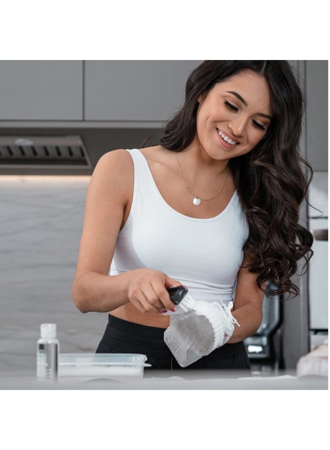 RESHOEVN8R Starter Shoe Cleaning Kit – Sneaker Cleaner with 2oz Shoe Cleaning Solution, Medium Bristle Brush & Microfiber Towel – Safe for Canvas, Mesh, Leather, Nubuck, Knit, Plastic & Rubber Shoes - Image 5