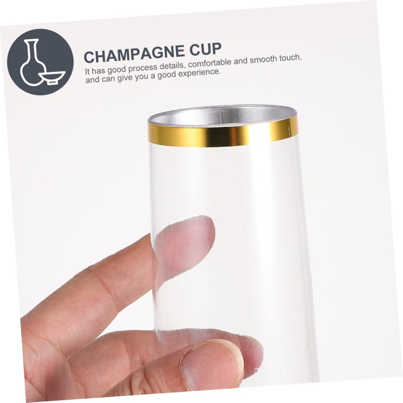 4 Pcs Transparent Plastic Disposable Cups Shatterproof Beverage Glasses For Weddings Banquets And Party Gatherings - Image 5