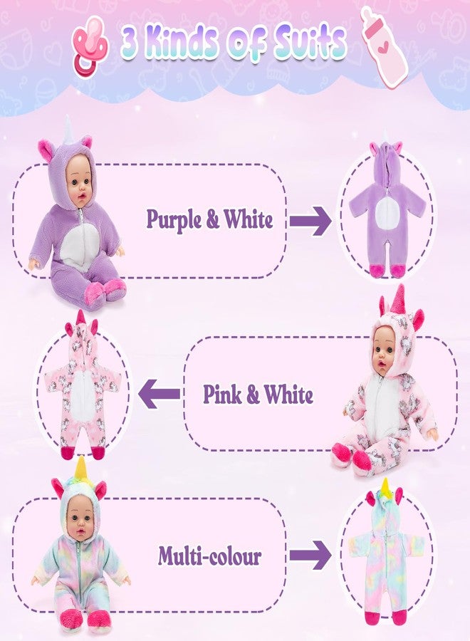 deAO 12 Inch Soft Baby Doll Backpack Glow in Dark Carrier Playset Toys Baby Care Doll Toys Set with 12''Doll Clothes Bottle Accessories Birthday Gift for Toddlers Boys Girls - Image 4