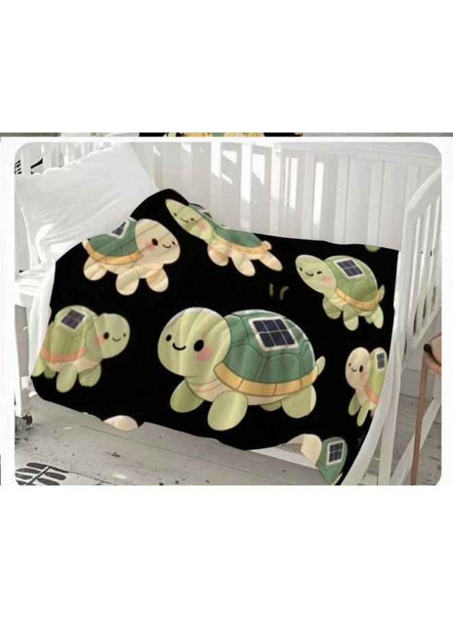 عام بطانية رقيقة من الفانيلا الكرتونية للأطفال والرضع (دافئة ومريحة، ومناسبة للنوم والألعاب) 70 سم * 100 سم