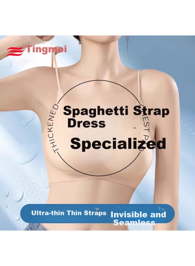 Gracewell Foundation Liquid Strap Dress Special Small Chest Push-up Bra Women Thin Strap Seamless Invisible Bra Beautiful Back Summer Thin Style - Image 1