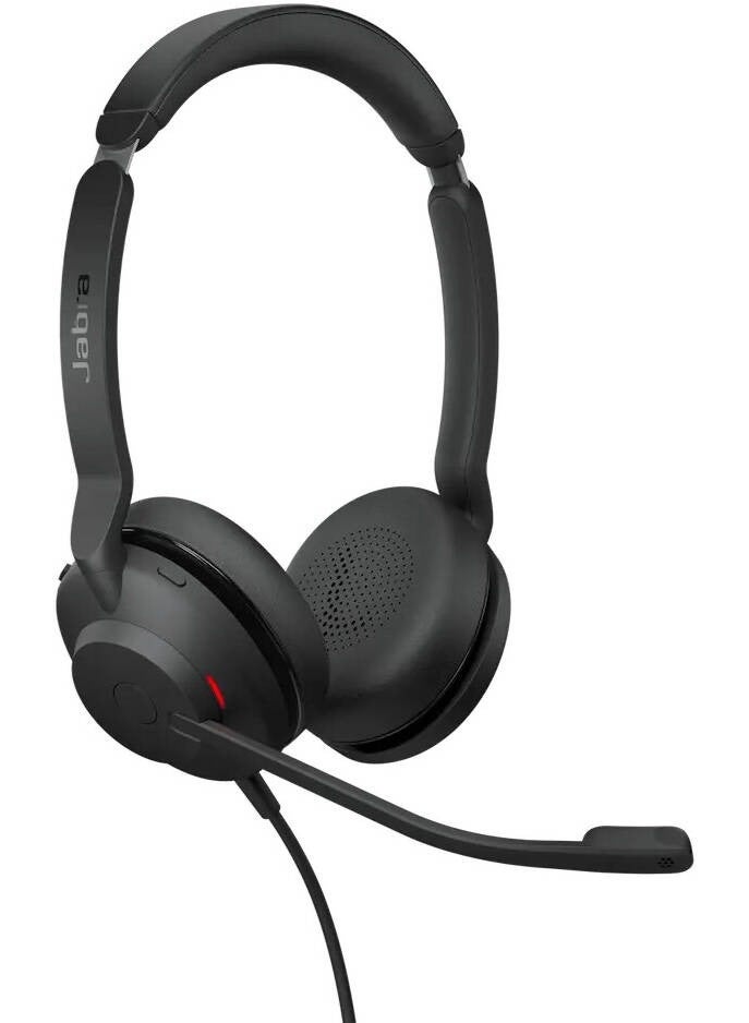 جابرا سماعة رأس سلكية ستيريو Jabra Evolve2 30 SE MS مع مكبرات صوت 28 مم، وسائد أذن عازلة للضوضاء، وحزام رأس قابل للتعديل، وميكروفون بوم، واتصال USB-A/USB-C | 23189-999-779 - Image 1