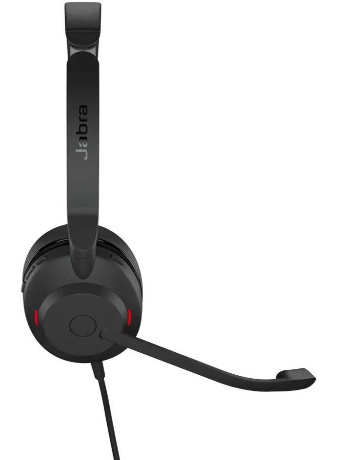 جابرا سماعة رأس سلكية ستيريو Jabra Evolve2 30 SE MS مع مكبرات صوت 28 مم، وسائد أذن عازلة للضوضاء، وحزام رأس قابل للتعديل، وميكروفون بوم، واتصال USB-A/USB-C | 23189-999-779 - Image 4