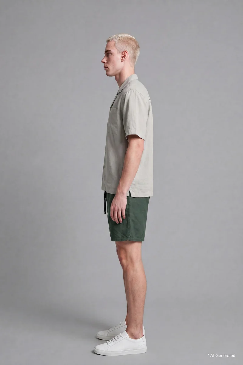 ديفاكتو Relax Fit Elastic Waist Shorts
