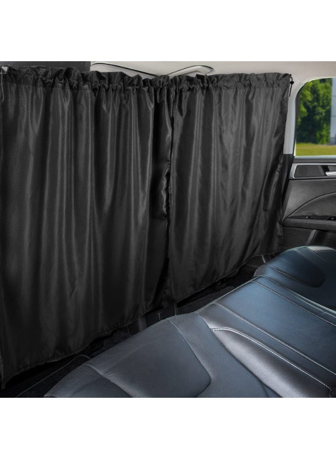 Relex Car Divider Curtain, Wide Car Privacy Blackout Shades with Storage Bag for Baby Nap, Removable Sedan SUV Van Sunshade Covers Screen for Car Camping Sleeping Accessories - Image 1
