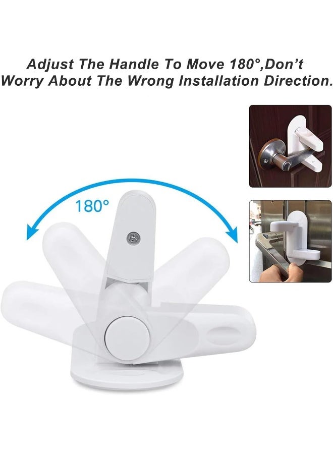 Matenf Childproof Door Lever Lock (2 Pack) Prevents Toddlers Pets From Opening Doors - Image 5