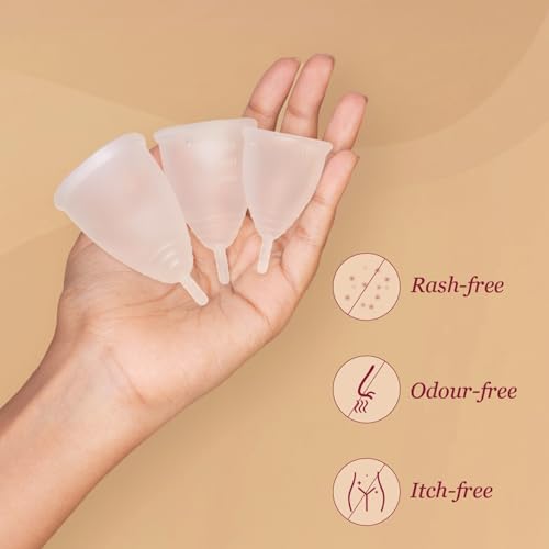 Carmesi Menstrual Cup for Women | Large Size - With Free Pouch | Rash-Free, Itch-Free, Odour-Free | 8-10 Hours of Leaks-Free Comfort | 100% Biocompatible Medical-Grade Silicone Cups - Image 3