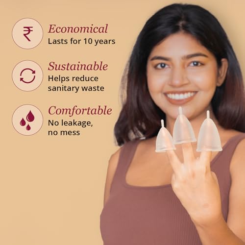 Carmesi Menstrual Cup for Women | Large Size - With Free Pouch | Rash-Free, Itch-Free, Odour-Free | 8-10 Hours of Leaks-Free Comfort | 100% Biocompatible Medical-Grade Silicone Cups - Image 4