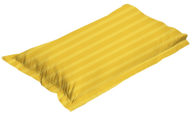 STARNSTYLE 220 Glace Cotton 1 Single Bedsheet with 1 Pillow Cover (90X60 Inch) Yellow - Image 3