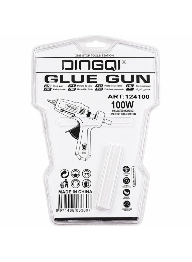 DINGQI 100W Hot Glue Gun with Fast Preheating and 2 Glue Sticks, Yellow - Image 4