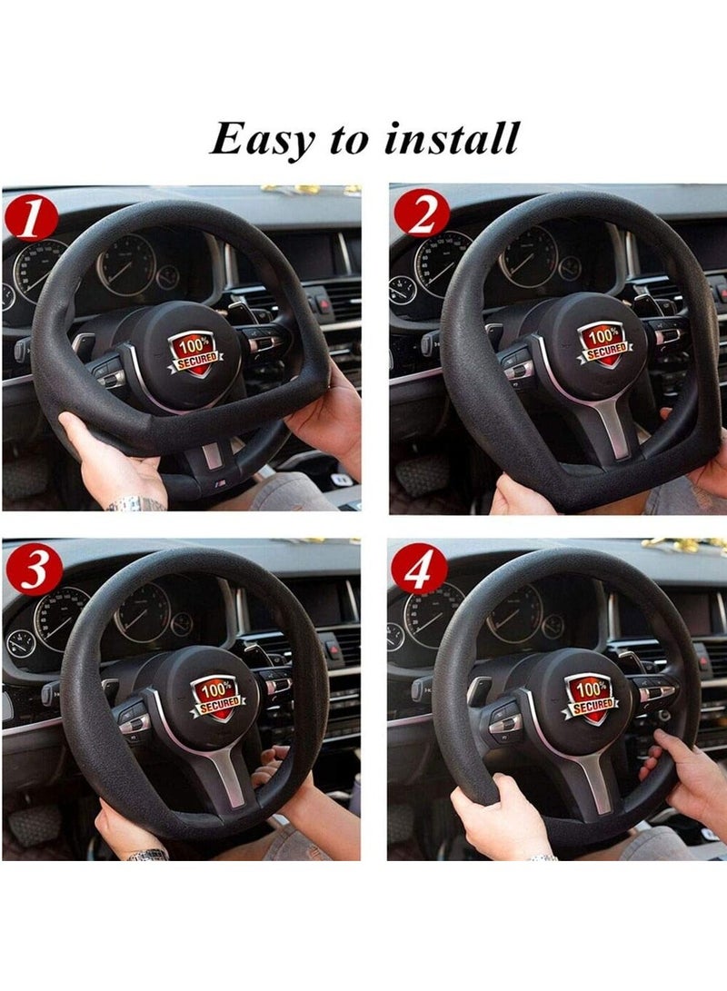 SILICONE STEERING WHEEL COVER - BLACK - Image 1