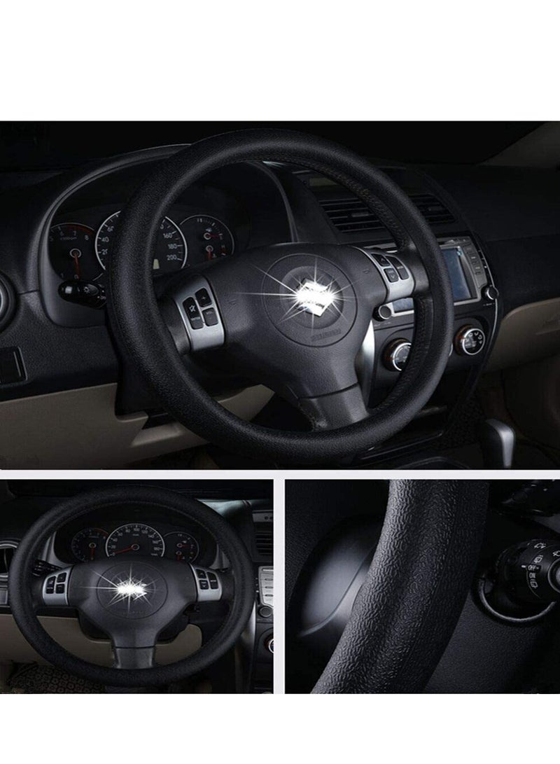 SILICONE STEERING WHEEL COVER - BLACK - Image 2