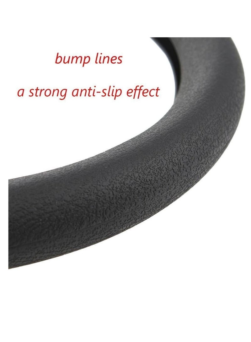 SILICONE STEERING WHEEL COVER - BLACK - Image 5