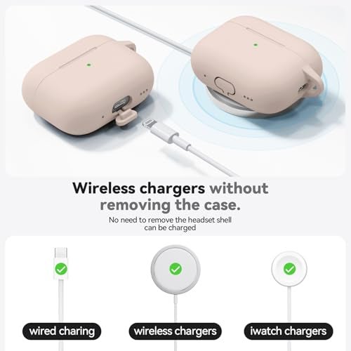 Ljusmicker for AirPods Pro 3 Case 2025 with Cleaner Kit,Soft Silicone Protective Cover for Apple AirPods Pro 3rd Generation Cases for Women Men,for AirPod Pro 3 Case Accessories with Keychain-Milk Tea - Image 4
