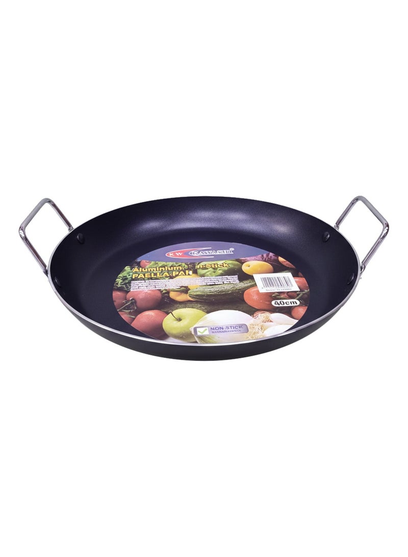 KAWASHI مقلاة كاواشي بايلا 40 سم KR-PP40 – مقلاة غير لاصقة كبيرة جدًا، توزيع حرارة متساوي، بناء متين، سهل التنظيف، مثالية لطهي البايلا، القلي والوجبات اليومية - Image 1