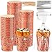Potchen 50 Sets 12oz Fall Panettone Paper Mold Sets Disposable Autumn Paper Bread Molds Baking Cake Pan with Clear Plastic Bags and Ties for Fall Autumn Thanksgiving Bread Cake BakeryPumpkin - Image 2