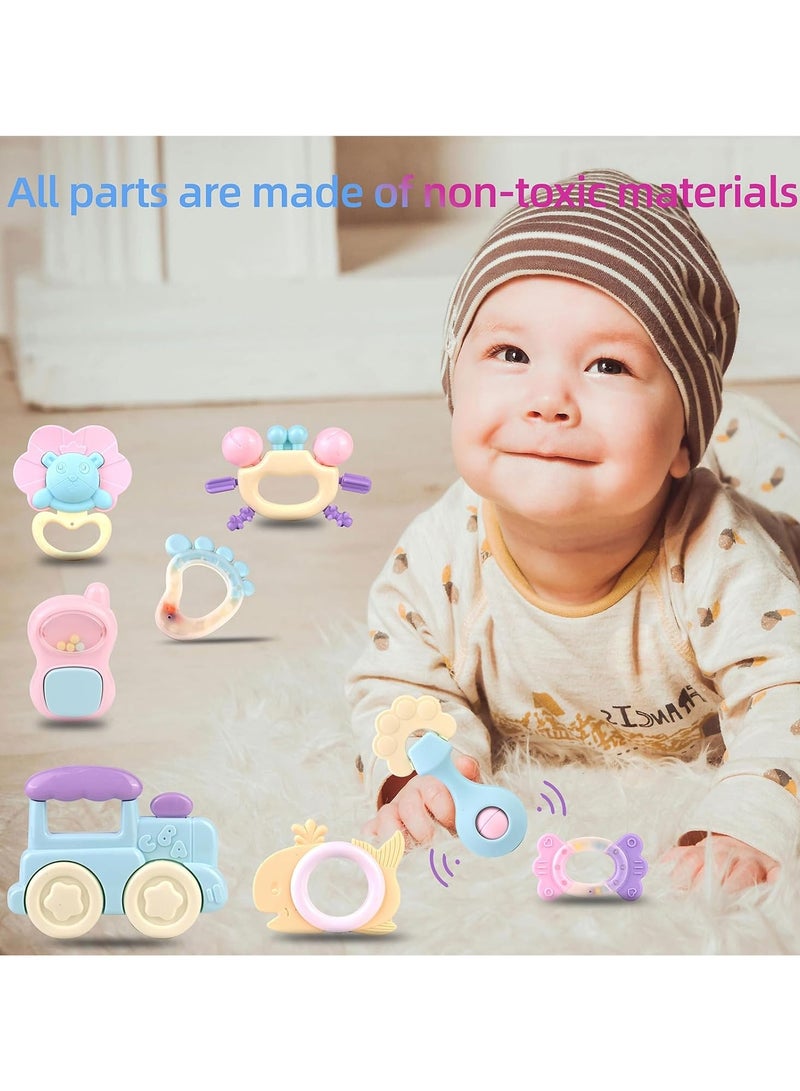Arabest Baby Teether Toy Rattle for Baby Toys 0-12 Months Plus with Storage Box -14 Pcs BPA Free Soft Silicone Teething Toys Newborn Baby Sensory Toys Gifts 3 6 9 12 Months for Early Educational - Image 2