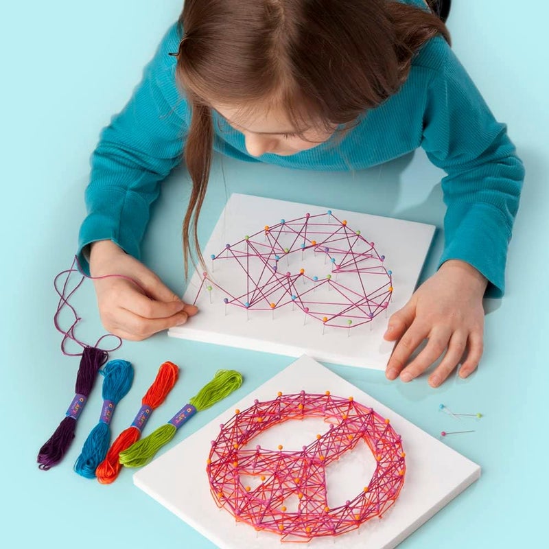 Craft Tastic فن الخيوط - مجموعة الحرف اليدوية تصنع 3 لوحات كبيرة - إصدار علامة السلام، رقم الموديل: CTE40 - Image 3
