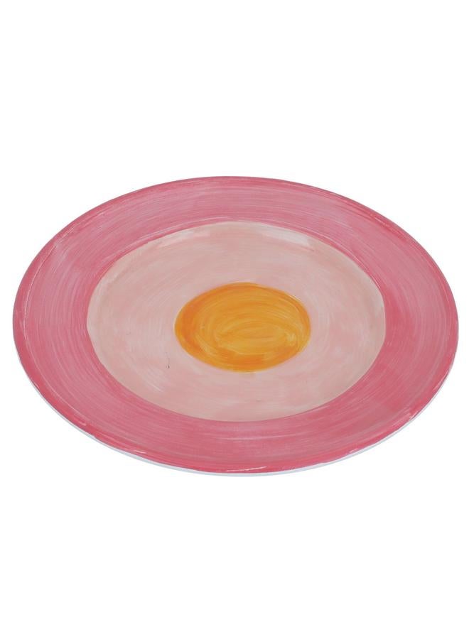 السيف  طبق تقديم الحلوى من البورسلين مقاس 20 × 1.5 سم مسطح دائري باللون الوردي - Image 2