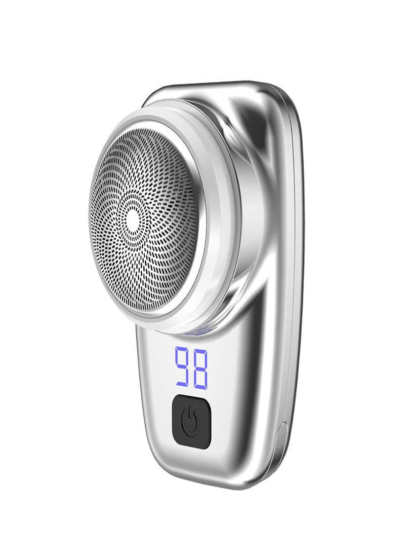 Portable Mini Electric Shaver with LED Charge Indicator, USB Rechargeable Face Razor, Travel-Friendly Beard Trimmer for Men, Ideal Gift for Father's Day or Special Occasions - Image 1