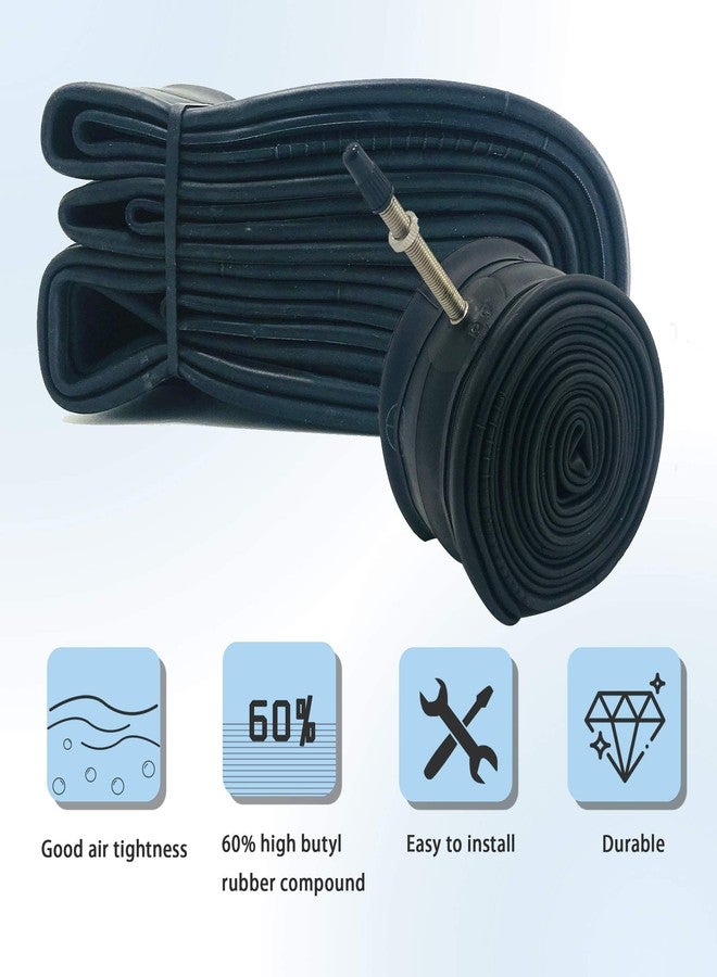 BWSHLF 27.5" Mountain Bike Inner Tubes (4 Pack), Durable Butyl Rubber MTB Bicycle Replacement Fit 2.1-2.4，Presta Valve 48mm - Image 3