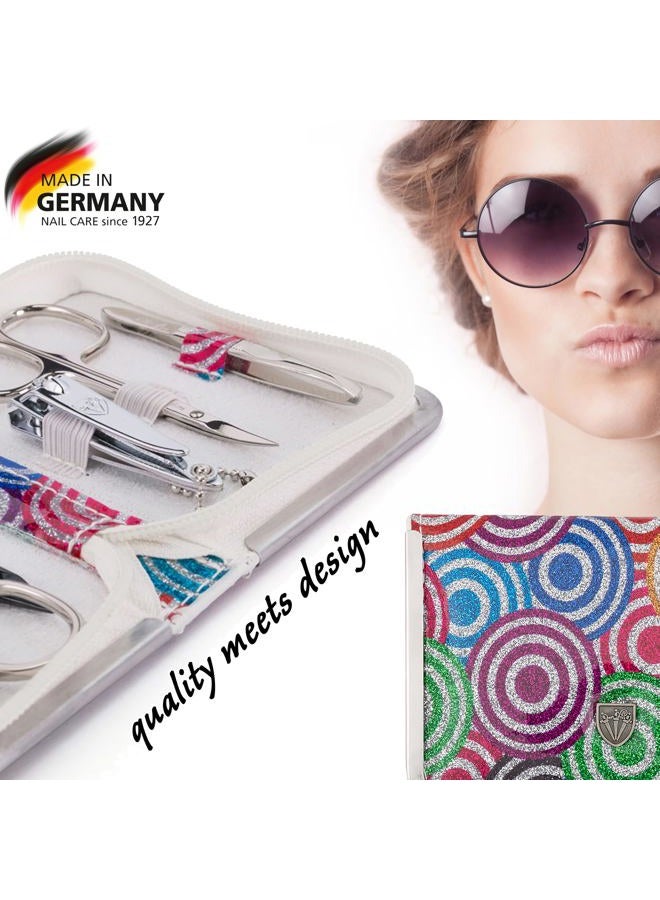 3 Swords Germany brand quality 6 piece manicure pedicure kit set for professional finger & toe nail care with synthetic leather case - Made in Germany - colored - Image 5