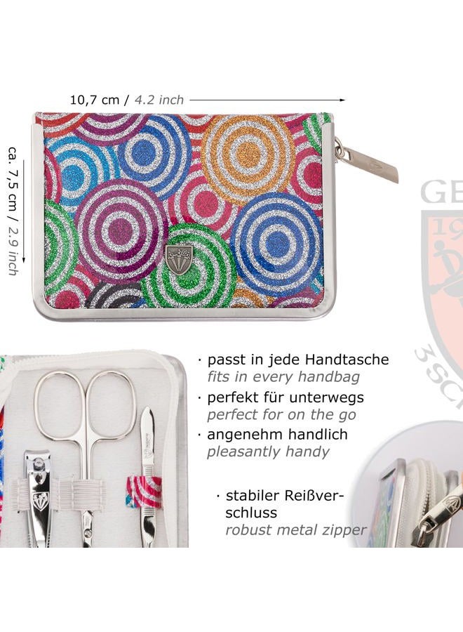 3 Swords Germany brand quality 6 piece manicure pedicure kit set for professional finger & toe nail care with synthetic leather case - Made in Germany - colored - Image 4