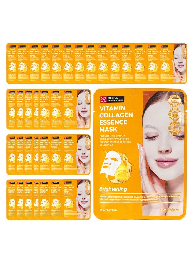 innerest Original Derma Beauty Collagen Face Masks 36 Pk Brightening Vitamin Face Mask Skin Care Sheet Masks Set For Beauty & Personal Care Korean Face Mask - Image 1