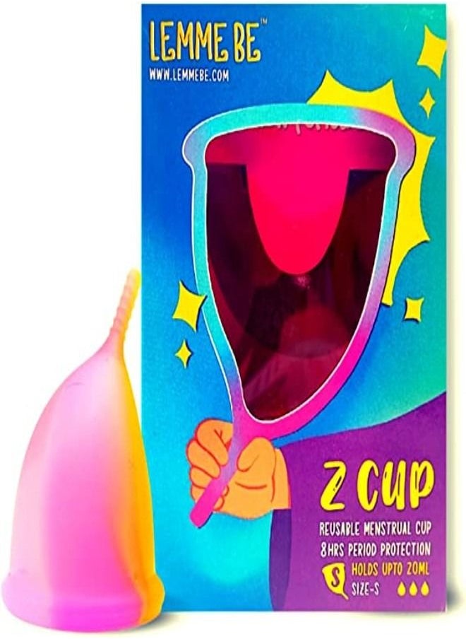 LEMME BE - Lemme Be Z Cup - Reusable Menstrual Cup | Medium Size, Ultra Soft and Rash Free, FDA Approved | 25ml (Medium, Rainbow) - Image 1