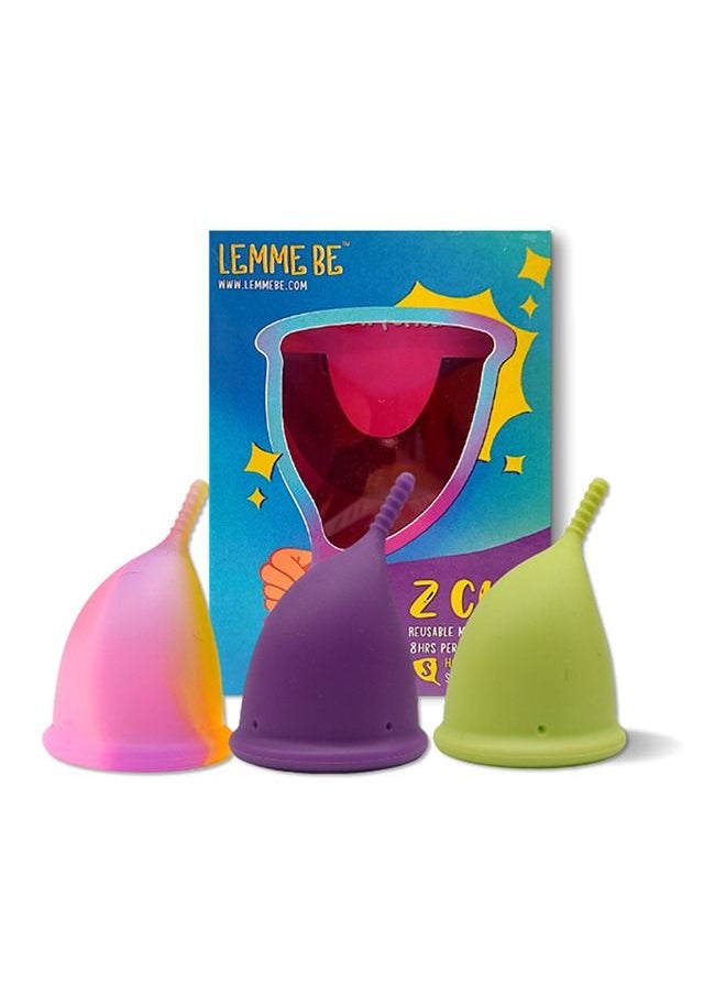 LEMME BE - Lemme Be Z Cup - Reusable Menstrual Cup | Medium Size, Ultra Soft and Rash Free, FDA Approved | 25ml (Medium, Rainbow) - Image 1