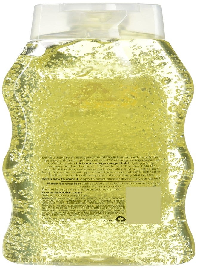 L.A. Looks High Ridge Brands Hair Styling Gel, L.A. Looks Mega Mega Hold Level 9, 20 Fluid Ounce - Image 2