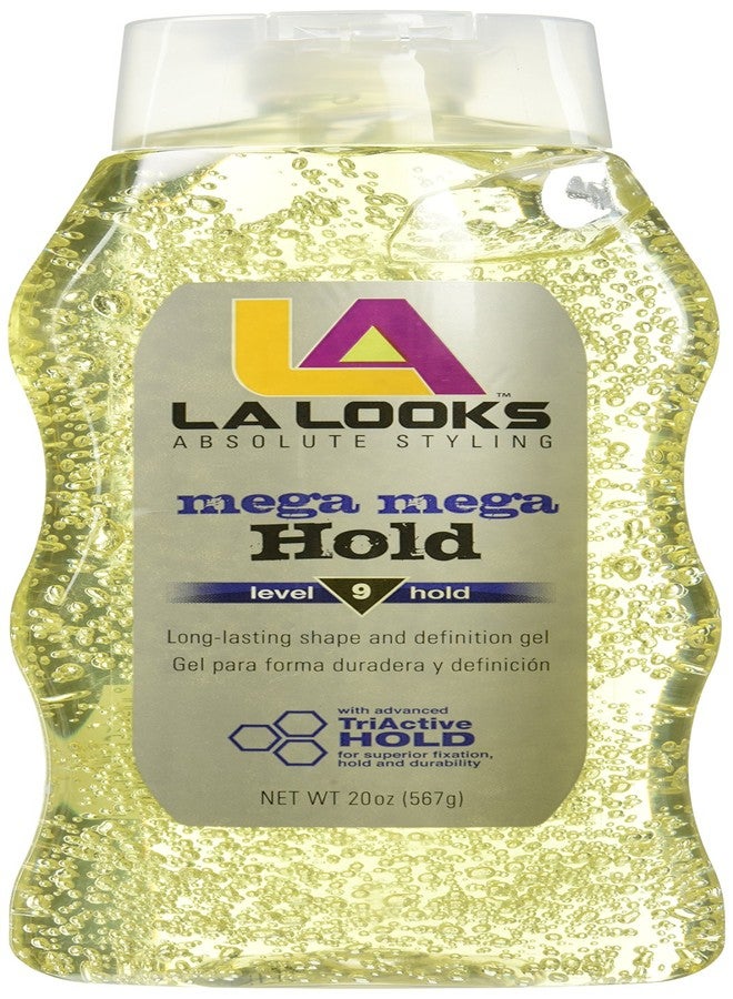 L.A. Looks High Ridge Brands Hair Styling Gel, L.A. Looks Mega Mega Hold Level 9, 20 Fluid Ounce - Image 1
