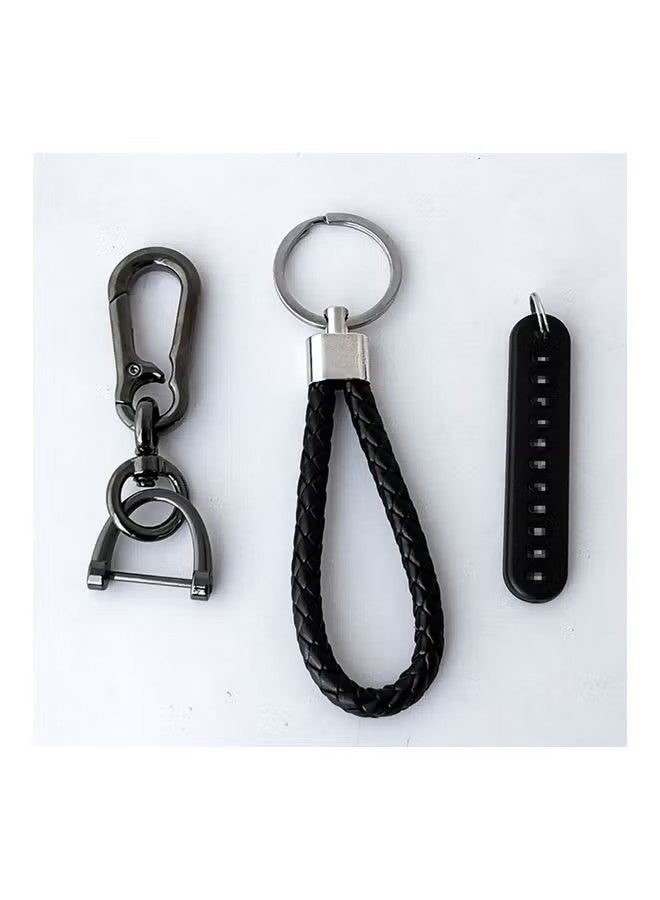 واي جيه سلسلة مفاتيح السيارة المضادة للفقد مع بطاقة رقم الهاتف حلقة المفاتيح لوحة المفاتيح رقم الهاتف ملحقات سلسلة مفاتيح السيارة الآلية - Image 2