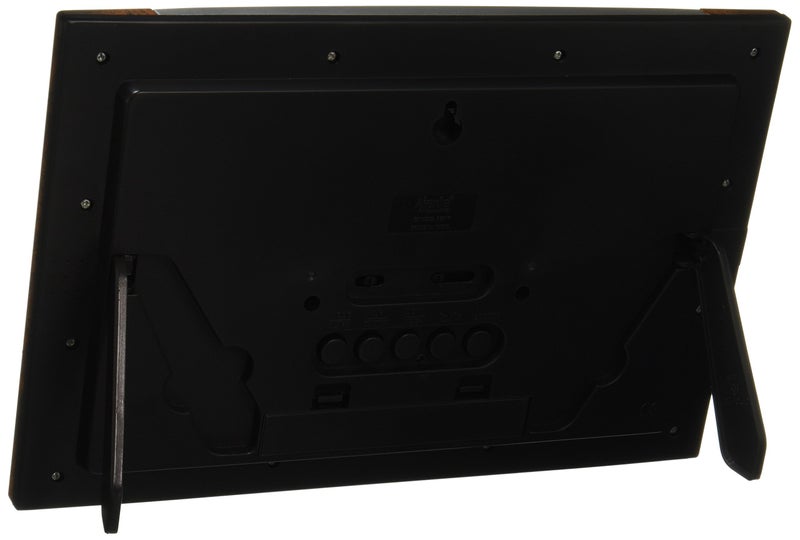 Ajanta Quartz Plastic Rectangle Digital Alarm Wall Clock (Black and Brown, 29 cm x 19 cm x 2.5 cm, ODC 130) - Image 2
