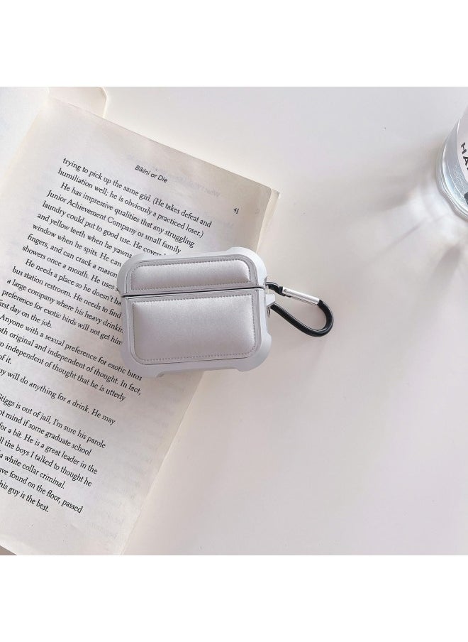 Generic - Cotton-filled Earphone Case 3 Generation Down Jacket Drop-resistant Bluetooth Earphone Case For Airpods 1/2pro Winter Protective Cover-Color:Silver For Apple-Applicable Model:Airpods Pro2 - Image 1