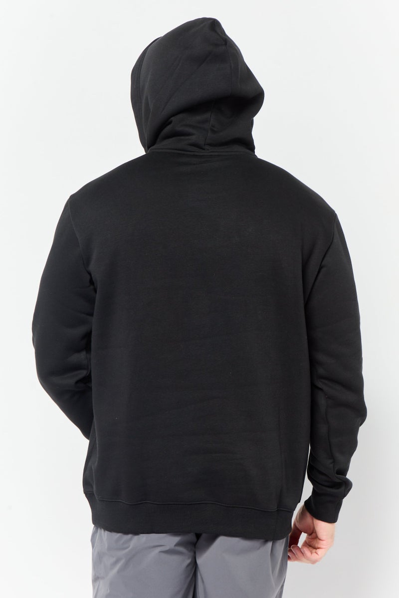 adidas Originals Men Sportswear Fit Long Sleeve Outdoor Hooded Sweatshirt, Black  - Image 4