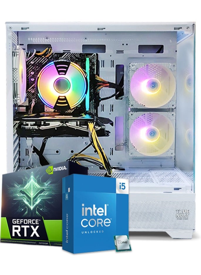 Truenort Gaming PC, Intel Core i5-12400F, RTX 3060, 16GB RAM, 1TB SSD,Air Cooler 120mm, 650W PSU,Window 11 Pro, White Case 