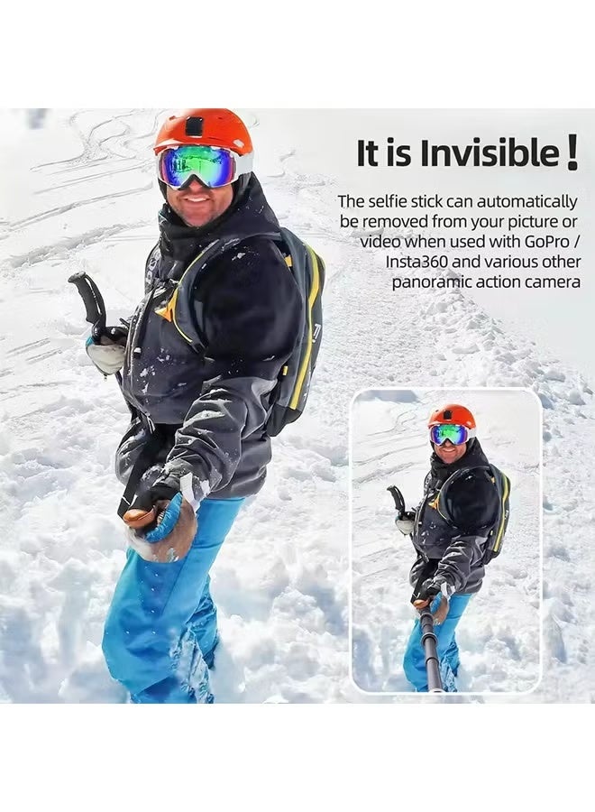 aMagisn عصا سيلفي غير مرئية من aMagisn بطول 1.2 متر، حامل أحادي ممتد من ألياف الكربون بطول 47.2 بوصة لملحقات Gopro Max Insta360 X3 X4 X5 - Image 2