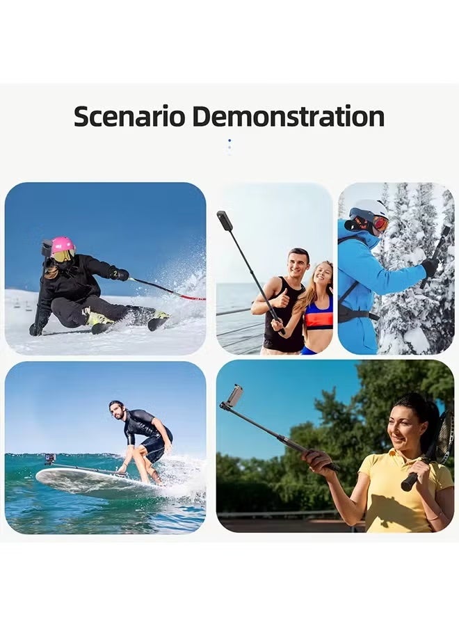 aMagisn عصا سيلفي غير مرئية من aMagisn بطول 1.2 متر، حامل أحادي ممتد من ألياف الكربون بطول 47.2 بوصة لملحقات Gopro Max Insta360 X3 X4 X5 - Image 3