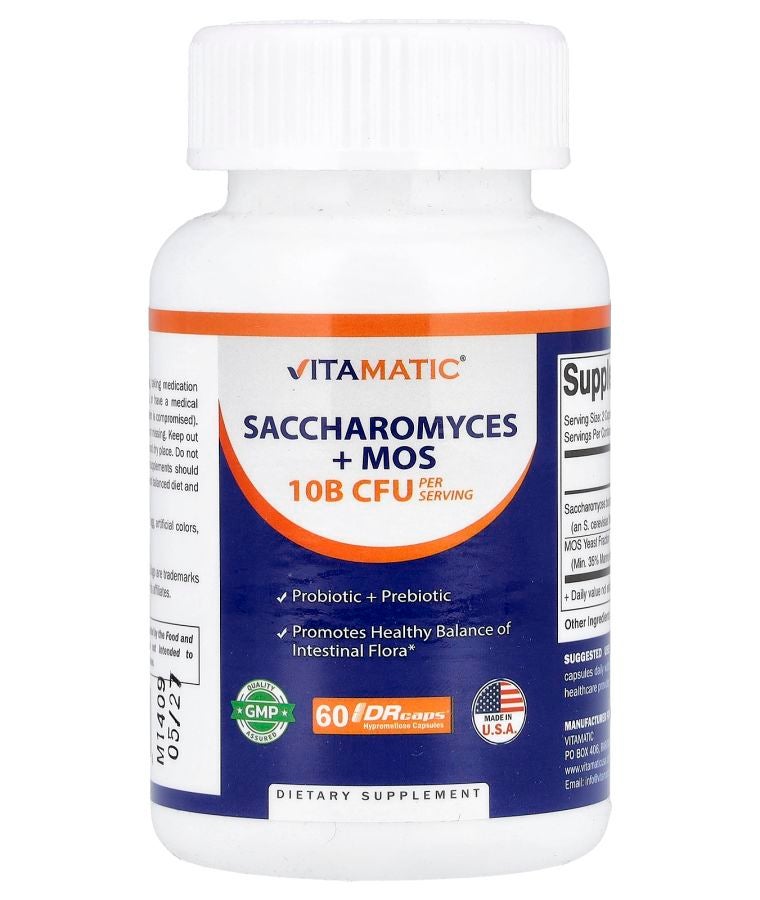 Vitamatic Saccharomyces + MOS 60 DRcaps® Hypromellose Capsules