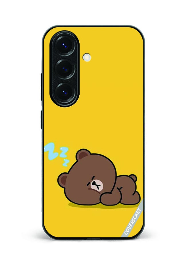 COVERSCART Protective Case Cover For Samsung Galaxy S25 Plus Sleeping Teddy Design Yellow