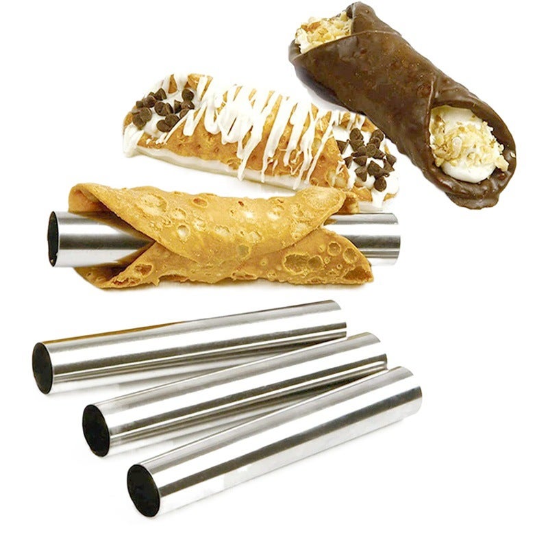 Stainless steel tapered Danish tube horn bag mold cylindrical horn crisp large spiral tube horn crisp mold baking tools - Image 1
